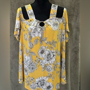 Floral Yellow Women's Top